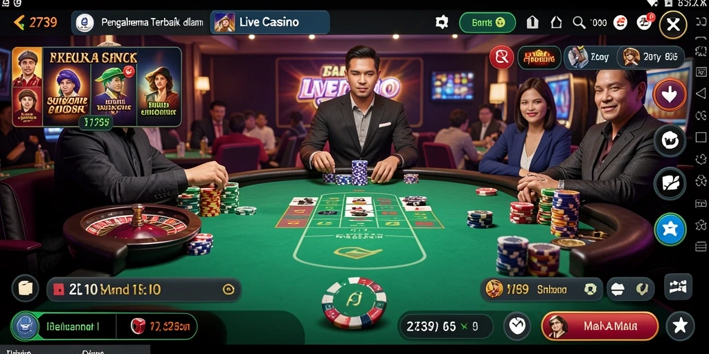 Tampilan gameplay Live Casino yang mendebarkan di 2739.