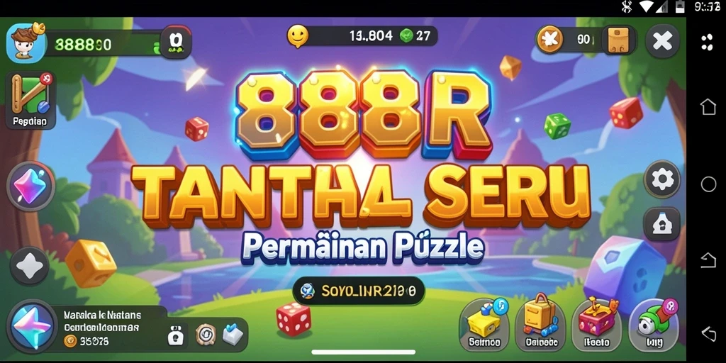 Screenshot gameplay 888R yang seru dan menantang dalam menyelesaikan puzzle.