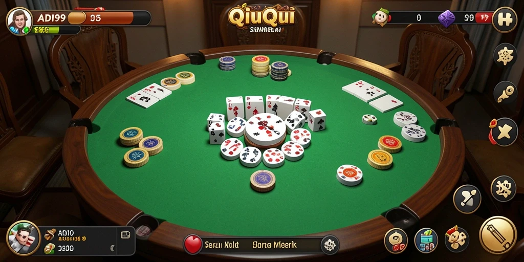 Tampilan gameplay seru QiuQiu di ADI99.