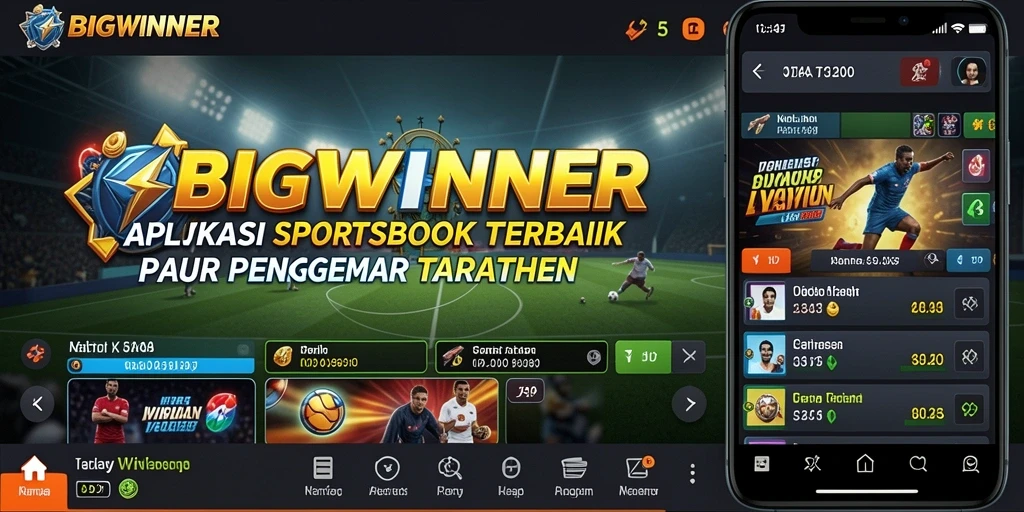 Tampilan menarik dari gameplay aplikasi Sportsbook BIGWINNER.