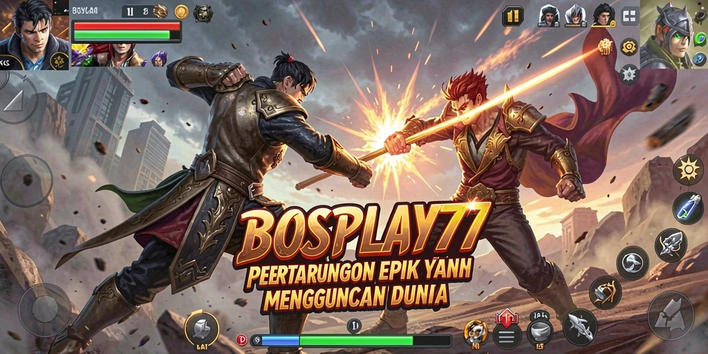 Gameplay Fighting yang intens dan seru di BOSPLAY77.