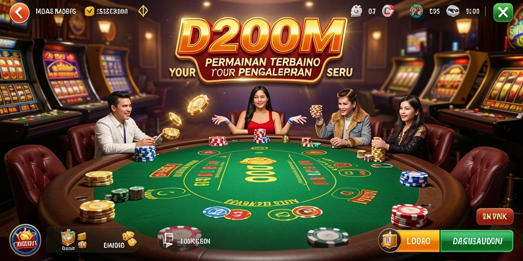 Tampilan gameplay D200M yang menarik dan penuh aksi di Kasino.