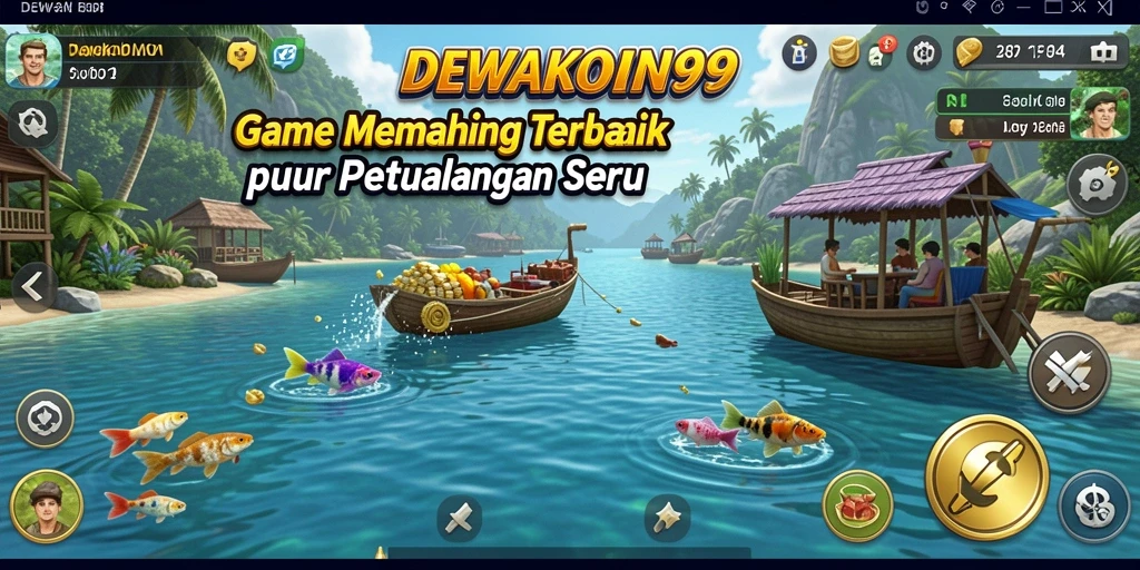 Tampilan menarik dari gameplay memancing di DEWAKOIN99.