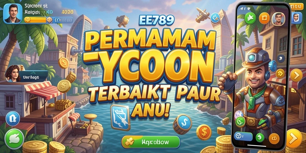 Tampilan gameplay EE789 dengan desain Tycoon yang menarik.