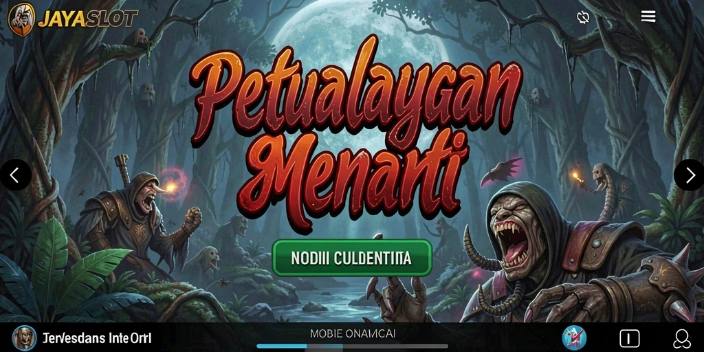 Tampilan menegangkan dari gameplay JAYASLOT yang penuh horor.