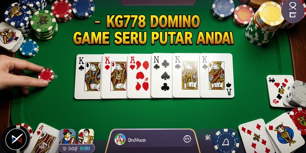 Screenshot KG778 menampilkan serunya gameplay Domino yang kompetitif.