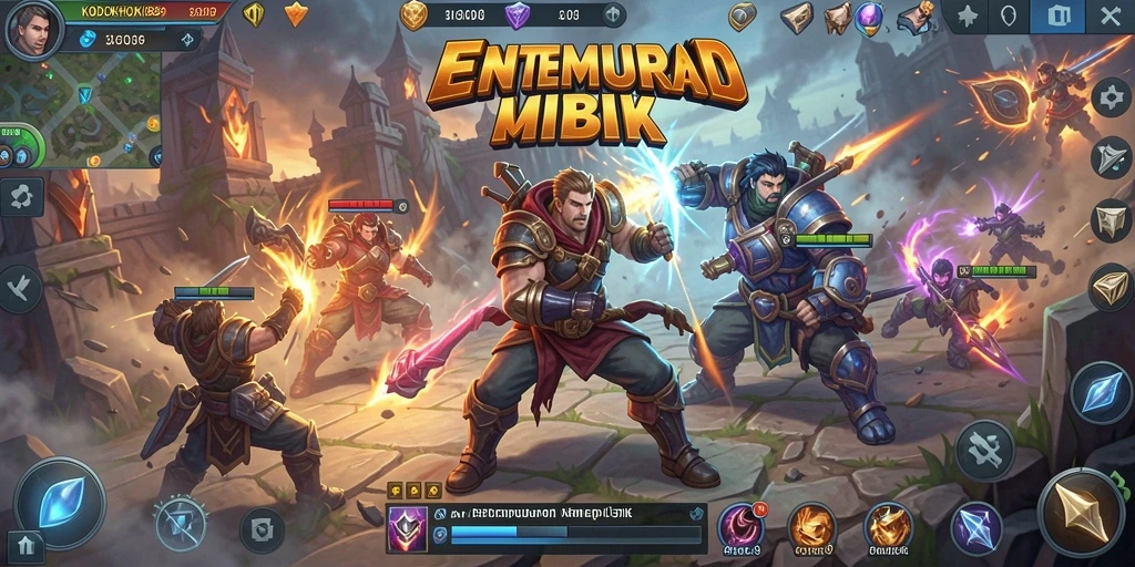 Screenshot KODOKHOKI889 menampilkan pertempuran seru di arena MOBA.