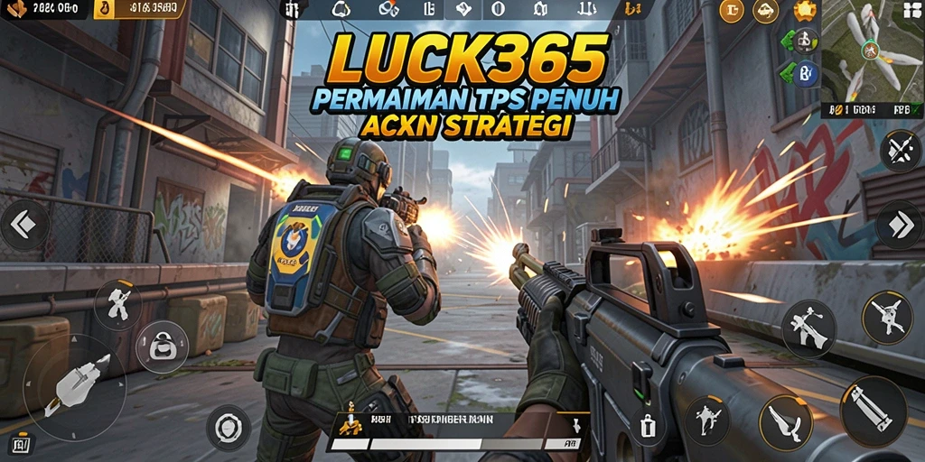 Tampilan gameplay LUCK365 yang menegangkan dalam mode TPS.