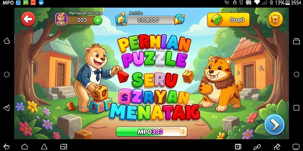 Screenshot gameplay MPO303 menampilkan level puzzle yang seru dan menarik.