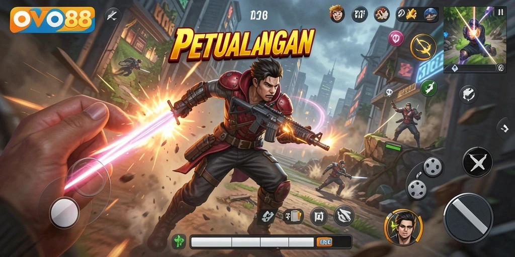 Tampilan aksi seru dari gameplay OVO88 yang mengasyikkan.