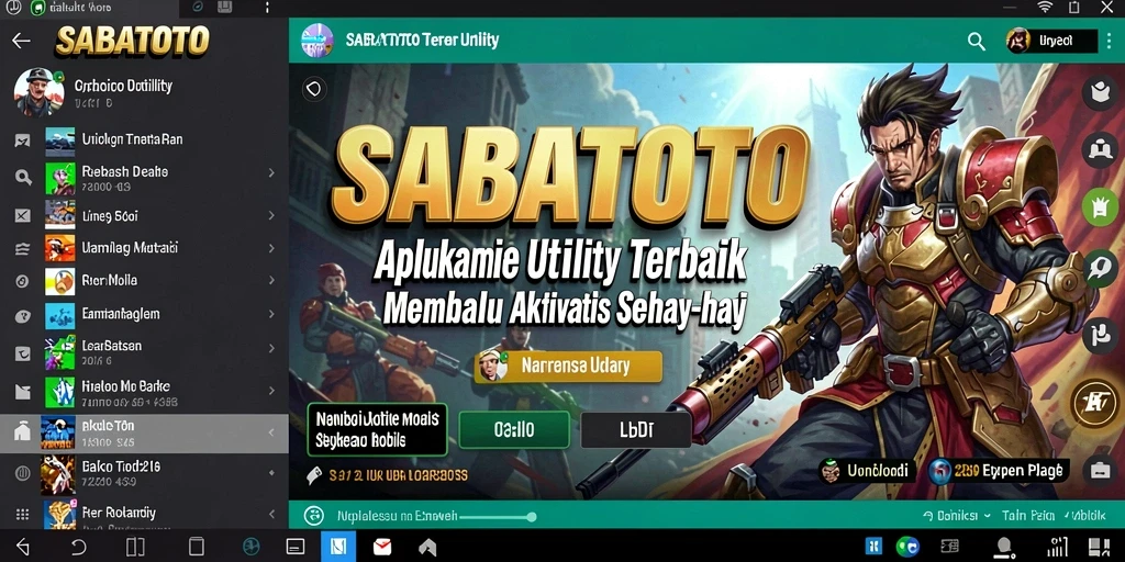 Screenshot tampilan utama SABATOTO yang menunjukkan fitur pengingat.