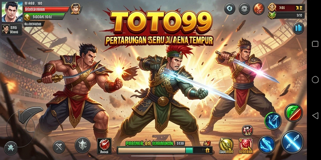 Tampilan gameplay TOTO99 dengan aksi pertarungan yang mendebarkan.