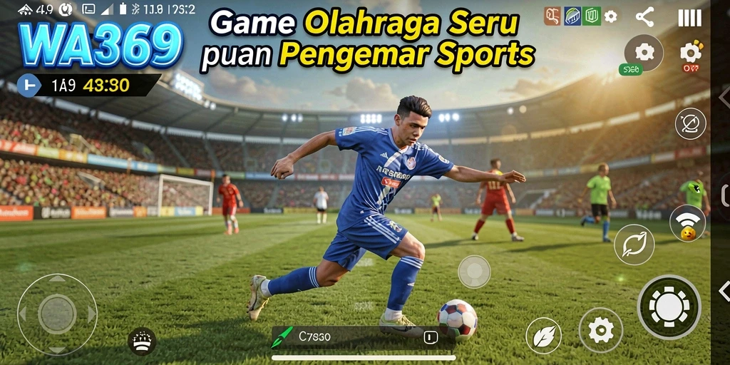 Tampilan gameplay mendebarkan dalam olahraga yang seru.