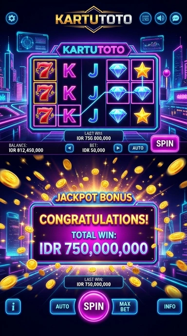 Tampilan antarmuka pengguna aplikasi Kartutoto yang intuitif dan menarik.